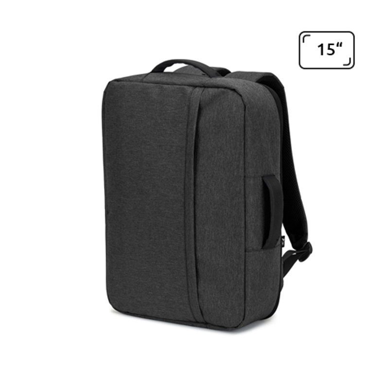 Zaino porta pc da 15" in poliestere riciclato con grande tasca centrale