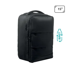 Zaino trolley in RPET porta pc da 15" con tasca termica con zip