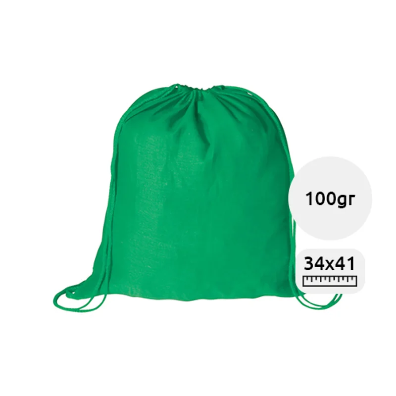 Sacca 100% in cotone con chiusura a coulisse in diverse colorazioni da 100gr 34×41cm