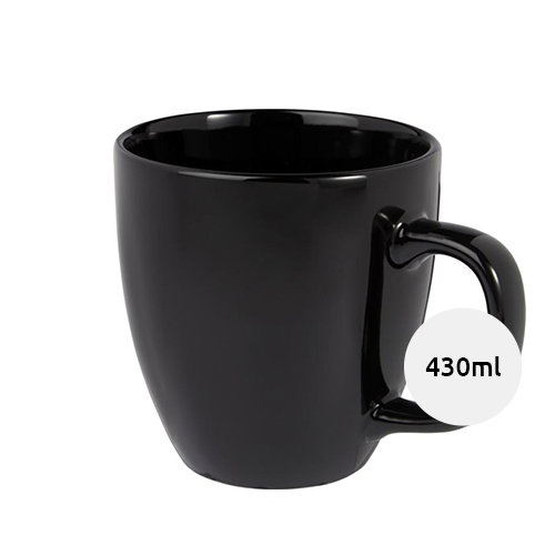 Tazza in ceramica colorata con finitura lucida da 430ml