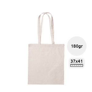 Shopper in Cotone 100% in colore naturale con manici lunghi da 180gr 37x41cm