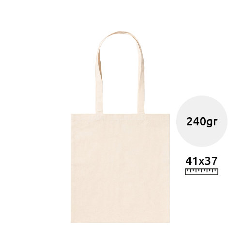 Shopper in cotone con manici lunghi da 240gr 37×41cm