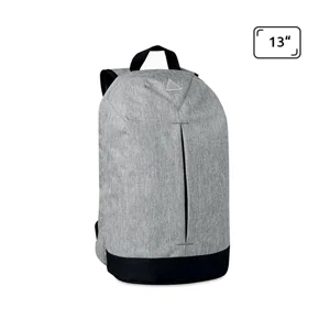 Zaino antifurto porta pc da 13" in poliestere 600D con tasca esterna e zip