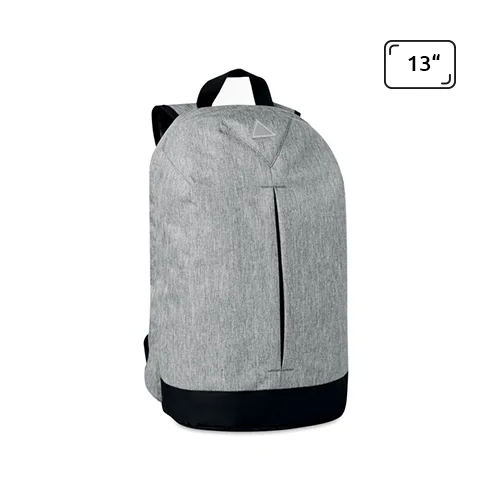 Zaino antifurto porta pc da 13" in poliestere 600D con tasca esterna e zip
