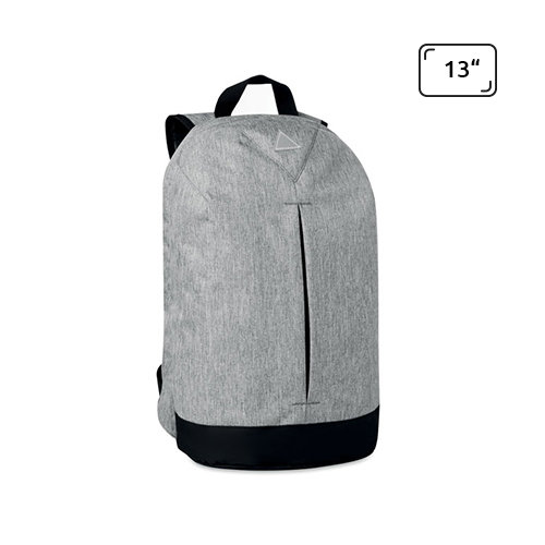 Zaino antifurto porta pc da 13" in poliestere 600D con tasca esterna e zip
