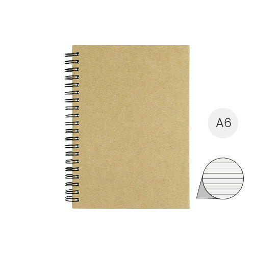 Block note A6 copertina e 60 fogli a righe in carta riciclata