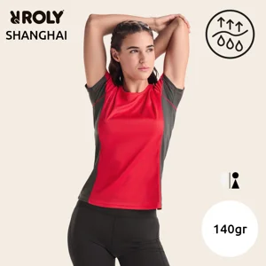 T-shirt ROLY SHANGHAI sportiva da donna a maniche corte tessuto tecnico e traspirante poliestere 140gr