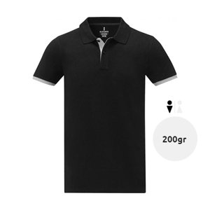 Maglietta polo da uomo bicolore colori assortiti in tessuto piqué a maniche corte taglio regolare 100% cotone 200gr