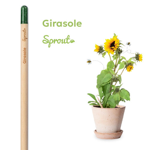 Matita Sprout in Legno Sostenibile Piantabile con Semi con Stampa Inclusa