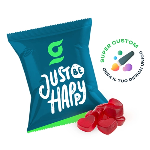 Caramelle gommose alla frutta in Bustine Personalizzate da 10g